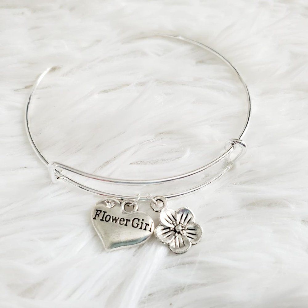 Be My Flower Girl Bracelet, Wedding Party Jewelry - Picture 1 of 10